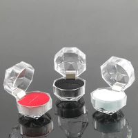 20pcs/lot Plastic Crystal Ring Storage Display Box Storage Organizer Case Clear Package Box for Jewelry Packaging Collection