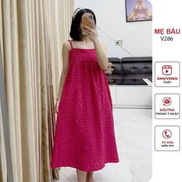 Váy Đầm Dáng Xòe Maxi Tay Bồng Hở Lưng Thắt Nơ Phong Cách Tiểu Thư Hàn Quốc  Xinh Xắn Váy Đầm Bầu Maxi Dáng Dài - MixASale
