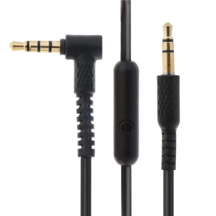 Durable Headphone Extension Cable Cord Microphone with Volume Control