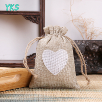 ?【Lowest price】YKS 2/5pcs jute bags Gift drawstring POUCH กล่องของขวัญบรรจุภัณฑ์กระเป๋าของขวัญผ้าลินินกระเป๋า