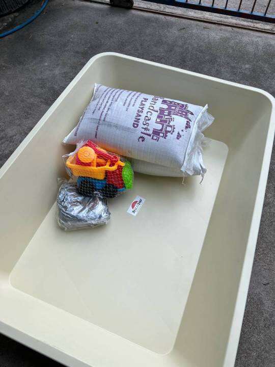 Promotion Sandbox Play Set White/Red/Blue Sandbox with 2 sandbags 1