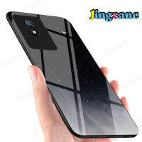 Jingsanc ฝาครอบกรอบ TPU แบบนุ่มสำหรับ VIVO Y02 4G,เคสสีสันแก้วลายรุ้งไล่ระดับสีเคสใส่โทรศัพท์4G กันรอยขีดข่วน Y02 Vivo 4G