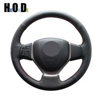 Black Artificial Leather Hand stitched Car Steering Wheel Cover for Suzuki CELERIO S CROSS SX4 2013 2014 Suzuki Vitara 2015