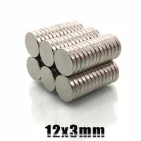 10ชิ้น แม่เหล็กแรงสูง 12x3มิล กลมแบน แม่เหล็ก Magnet Neodymium 12*3มิล แม่เหล็กแรงสูง12mm x 3mm แรงดูดสูง 12x3mm อุปกรณ์สำหรับงาน DIY ติดแน่น ติดทน