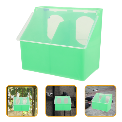 Cage Plastic Parrot Feeder Bird atiel Parakeet อุปกรณ์เสริม Feeders ภาชนะบรรจุอาหาร