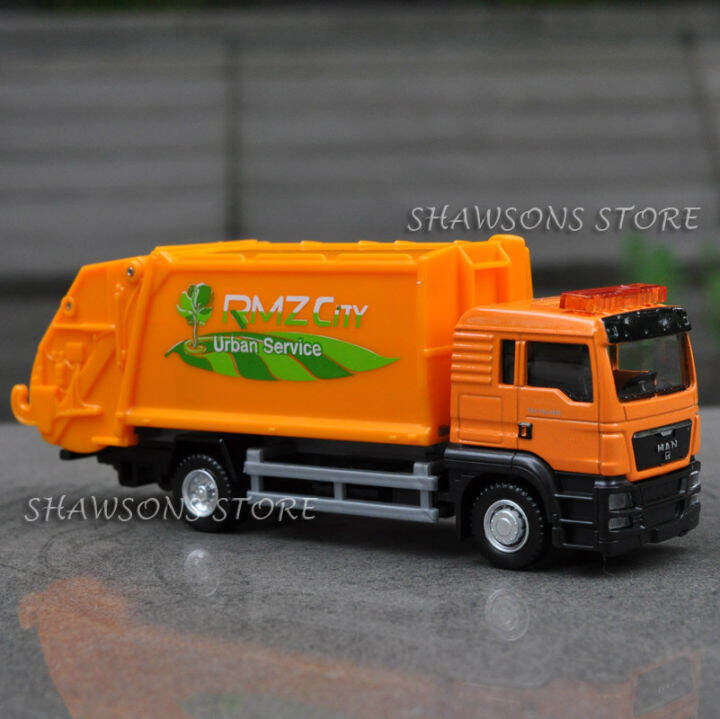 rmz-city-1-60-scale-diecast-metal-man-tgs-garbage-cleaning-truck-vehicle-model-dumpcart