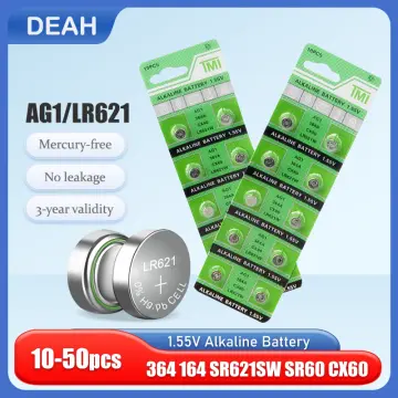 5 AG1 364 LR621 531 SR60 1.5V Alkaline Button Cell Watch Batteries Ship  From USA