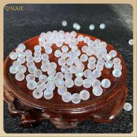 QINJUE 250pcs กระจกสำหรับผู้หญิง ลูกปัดแก้วคริสตัลผิวด้าน 6mm ครับ สีขาวขาว ลูกปัดแฟนตาซีมูนสโตนสีขาว เสน่ห์และเนื้อสัมผัส ผิวด้าน ลูกปัดมูนสโตน กำไลข้อมือสร้อยข้อมือ