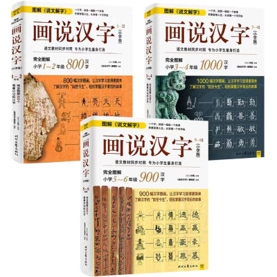 For Grade 1-2 3-4 5-6 Chinese Character Books for Beginners Easy Learning 800 Chinese character with Graphics Pictures