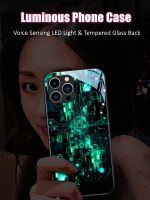 Nana Ko Electron】เคสสำหรับหัวเหว่ยสะท้อนแสงแวววาวไฟ LED แบบดิจิตอล,P40กระจกป้องกันมือถือ P50 P60 Mate 30 40 50 Nova 8 9 10 Pro Plus