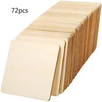 【YF】☸  72Pcs Unfinished Wood Slices Blank 3 x Inch for Coasters Painting