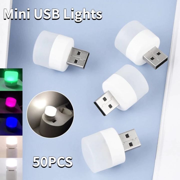 50pcs-mini-usb-plug-lamp-super-bright-eye-protection-book-light-computer-mobile-power-charging-usb-small-round-led-night-light-night-lights
