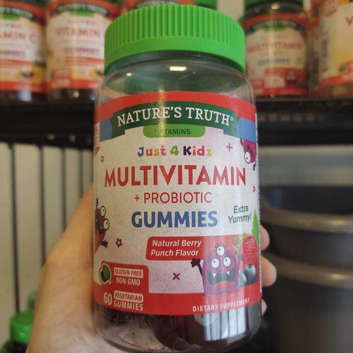 Nature's Truth Vitamins Just 4 Kidz Multivitamin + Probiotic Gummies 60