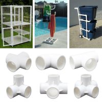 ∏▫♗ 4 way 3/4 1 PVC Fittings Corner Cross Elbow 45 90 Degree for Greenhouse Shed Pipe Tent Connection Tee Furniture Build Grade