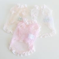 Dog Pet Clothing Lace Gauze Dress for Dogs Clothes Cat Small Cute Thin Spring Summer Pink Fashion Girl Yorkshire Accessories Dresses