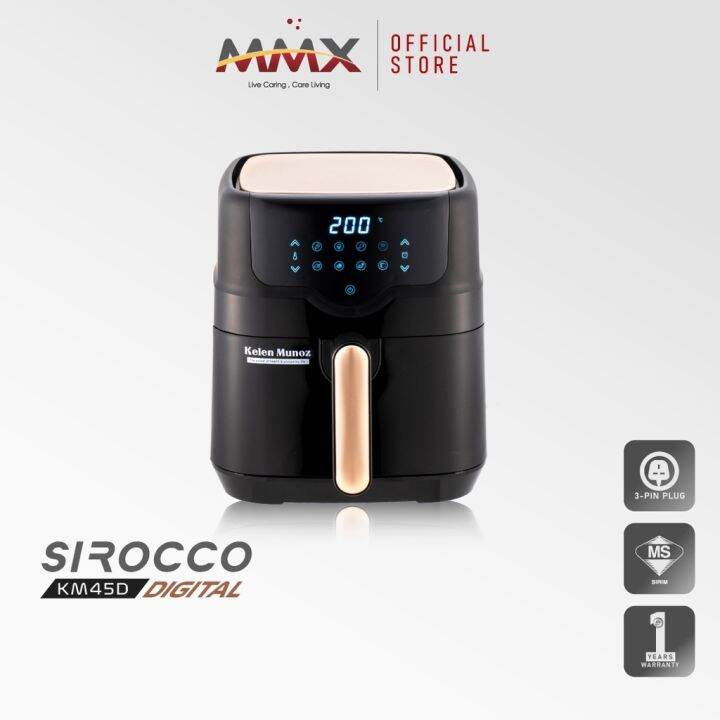 卐 MMX Kelen Munoz 5.5L Sirocco KM45D Digital Black Air Fryer
