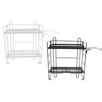 ❡﹉✺ Multifunctional Toilet Rack Toilet Storage Shelves Iron with Hooks for Bathroom