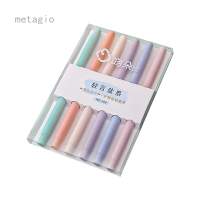 Metagio ปากกาไฮไลต์สีพาสเทลปลายคู่6แพ็คสวยงามน่ารักปากกาเน้นข้อความพระคัมภีร์สำหรับอุปกรณ์การเรียนวารสารไบเบิ้ล