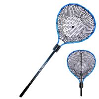 3-section Telescopic Hand Net Dip Net Folding Portable Lure Net Pocket Ultra Light Big Fish Net Lua Net Silicone Sea Fishing