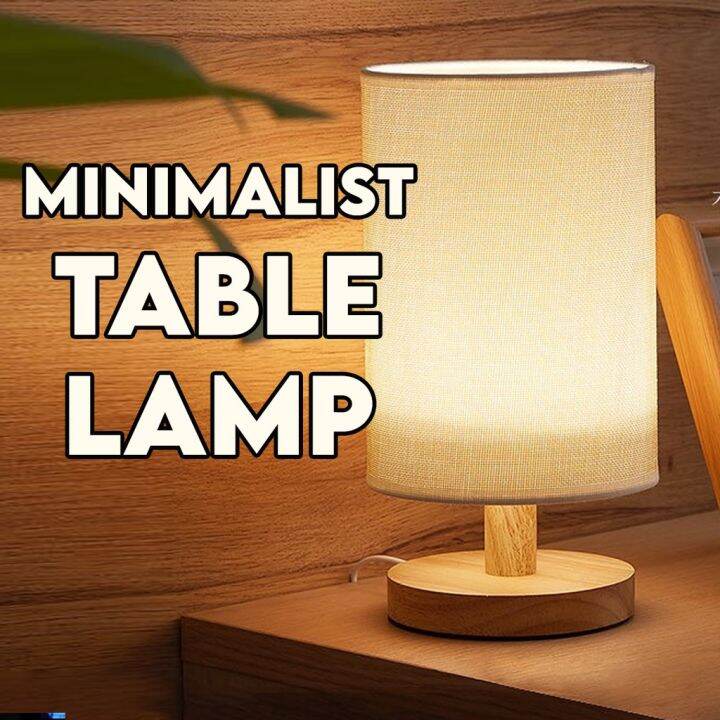 Nordic WOODEN LED Table Lamp Bed Lamp Ikea Style Night Lamp Side Table