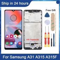 AiNiCole For Samsung Galaxy A31 LCD A315 A315F Lcd Display Digital Touch Screen with Frame Super for samsung a31 lcd