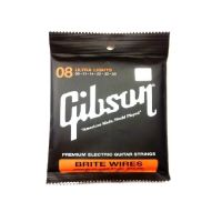 ( Wowww+++ ) Gibson สายกีตาร์ไฟฟ้าแท้100% รุ่น Brite Wires .08-.38(1ชุด)นิ่ม เส้นเล็ก เสียงใส ไม่ขาดง่าย 6 เส้น ราคาถูก อุปกรณ์ ดนตรี อุปกรณ์ เครื่องดนตรี สากล อุปกรณ์ เครื่องดนตรี อุปกรณ์ ดนตรี สากล