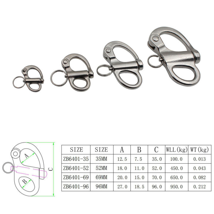 316-stainless-rock-release-steel-carabiner-climbing-shackle