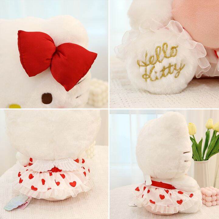 หมอนตุ๊กตาหัวใจคิวปิดยัดไส้ผ้าขนสัตว์สัตว์สำหรับเด็ก-sanrio-plushie-ลายตุ๊กตาหนานุ่ม-hello-kitty-ของขวัญวันเกิดเด็กผู้หญิงสำหรับเด็ก