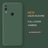 เคสโทรศัพท์ซิลิโคนเหลวหรูหราสำหรับ Xiaomi Redmi Note 7 / Note7 Pro,เคสฝาหลังเนื้อนิ่มของแท้สำหรับป้องกัน