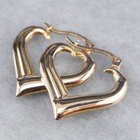 [Han ornaments] Simple Metal Heart Hoop Women 39; S Hook Drop Earrings