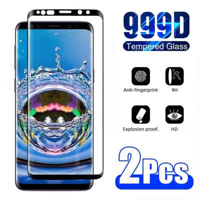 ♛ 2PCS Curved Tempered Glass for Samsung S21 Ultra S8 S9 S10 Plus S10E Screen Protector for Samsung Note 20 Ultra 10 9 8 Glass