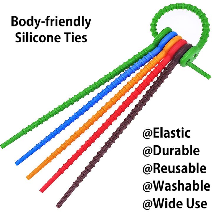 silicone-cable-ties-durable-zip-ties-bag-seal-clips-cable-straps-bread-ties-rubber-twist-ties-for-home-office