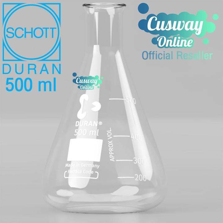 บีกเกอร์-ขวดรูปชมพู่-schottduran-แก้ว-borosilicate-เกรดดีที่สุดในโลก-สำหรับตวง-หรือใส่กาแฟ-ใสและสวยงามมาก-ผลิตในประเทศเยอร์มันนี-มี-trace-code-ทุกชิ้น