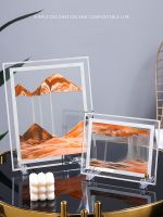 3D Colorful Moving Sand Frame Flowing Sand Art Pictures Glass Sandscape in Motion Display Flowing Sand Painting Gift Home Decor