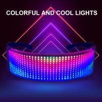 แว่นตาดำน้ำ LED สำหรับปาร์ตี้วันเกิดแก้วมีแสงบลูทูธอุปกรณ์ตกแต่งเพื่อการแสดงบาร์ฮาโลวีน