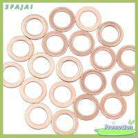 SFAJAI 50PCS M12 x 18mm x 1.5mm เครื่องซักผ้าแบบแบน ธรรมดาธรรมดา เล็กๆน้อยๆ แหวนปิดผนึกทองแดง คุณภาพสูงมาก ทองแดงทองแดง ปะเก็นปิดผนึกเมตริก อุตสาหกรรมหนักอุตสาหกรรม