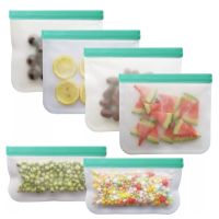 Food Grade PEVA Food Storage Containers Leakproof Containers Reusable Stand Up Zip Shut Bag Cup Fresh Bag Food Storage Bag