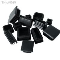 ☃  2Pcs Black Steel rectangular pipe plug Plastic Furniture Leg plug Anti Slip Feet Protector Pad tube cap plug