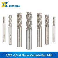 นิ้ว HSS End Mills 4 ขลุ่ยคาร์ไบด์มิลลิ่งคัตเตอร์ End Mills สําหรับ Cnc Maching Metalworking CNC Router Bit 5/6/8pcs