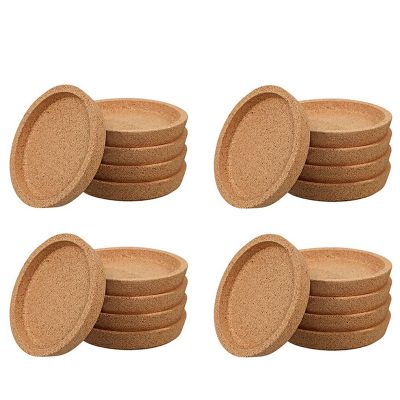 15 Pcs Cork Coaster for Beverage Coasters, Heat-Resistant Water Reusable Natural Round Coasters for Restaurants and Bars