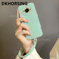 DKHORSING เคสโทรศัพท์ใหม่สำหรับ Realme 11 11Pro 11 Pro + 10T 5G ปลอกอ่อนซิลิโคนชุบ REALME11 Pro Plus พร้อมฝาครอบกำไลข้อมือกลม