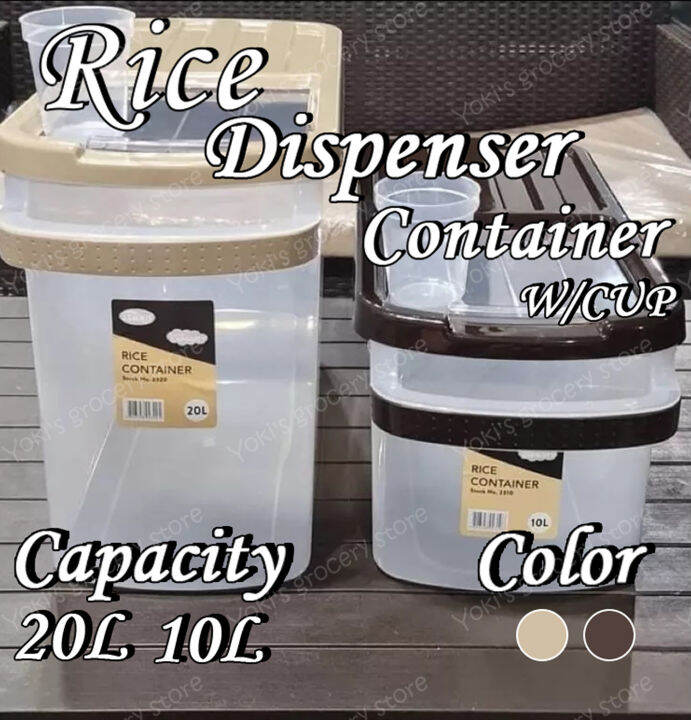 SUMMIT Rice Container w/cup&wheels 10L/20L | Lazada PH