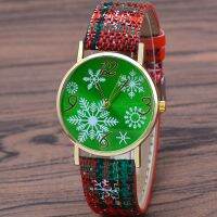 ⊕❁◊ Hot Selling Women 39;s Christmas Pendant Watch Korean Version Leisure Snowflake Belt Quartz Watch Reloj De Navidad Para Mujeres