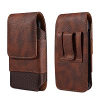 Universal Leather Men Waist Bag Mobile Phone Belt Clip Case For iPhone Samsung Galaxy Xiaomi Redmi Poco Oppo 9 Pro Holster Pouch