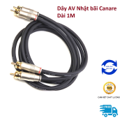 Dây AV bãi nhật Canare chống nhiễu dài 1m Dây lõi đồng mịn với Jack bông