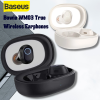 Baseus Bowie WM03 TWS  หูฟังบลูทูธไร้สาย  หูฟังสเตอริโอไร้สาย บลูทูธ 5.3 หูฟังบลูทูธMini-Bud Design