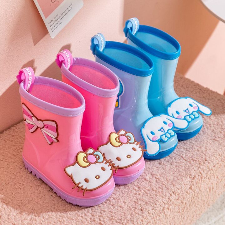 ☃✌♗ Kawaii Cute Sanrio Hellokitty Kuromi Cinnamoroll Rain Boot Children  Fashion Anti Slip and Wear-Resistant Anime Toys For Girls | Lazada PH