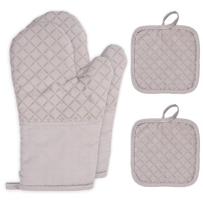 Pot Holders and Oven Mitts Heat Resistant 4 PieceThick Cotton Anti-Slip Oven Mitts Kitchen Hot Pads for the Oven