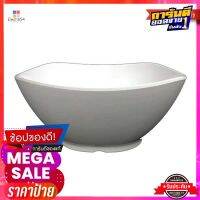 ชามสี่เหลี่ยม สีครีมขาว ขนาด 7.5 นิ้วFlower Square Bowl 7.5" #White