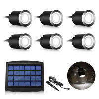 Solar LED Deck Light Waterproof LED Plinth Deck Light Kit for Garden Yard Steps Stair Patio Floor